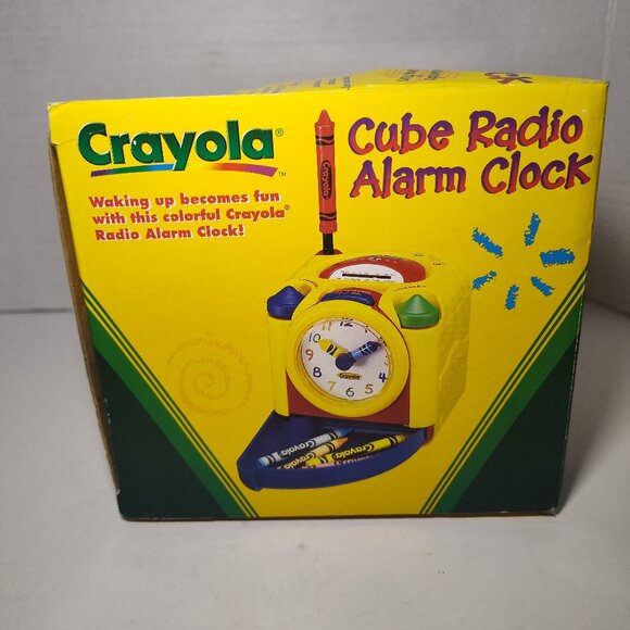 NOS Sealed Crayola Cube Alarm Clock w/Hidden Drawer Art No 543.890 RARE VARIANT - Picture 4 of 6